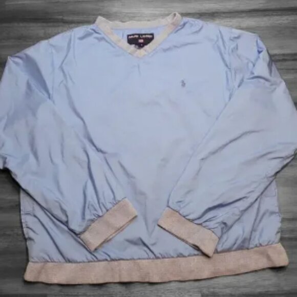 Vintage Polo Sport Ralph Lauren Windbreaker Men’s S Blue Mesh Lined Pullover - Picture 1 of 5